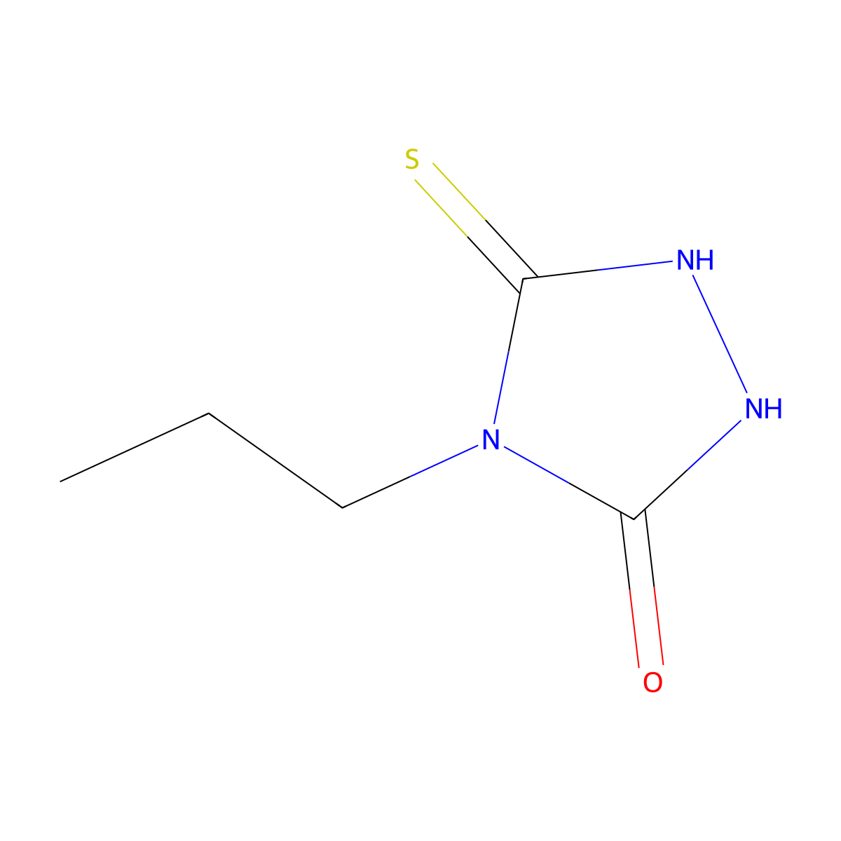 4-propyl-5-sulfanyl-4H-1,2,4-triazol-3-ol molecular structure, CAS 114252-51-6