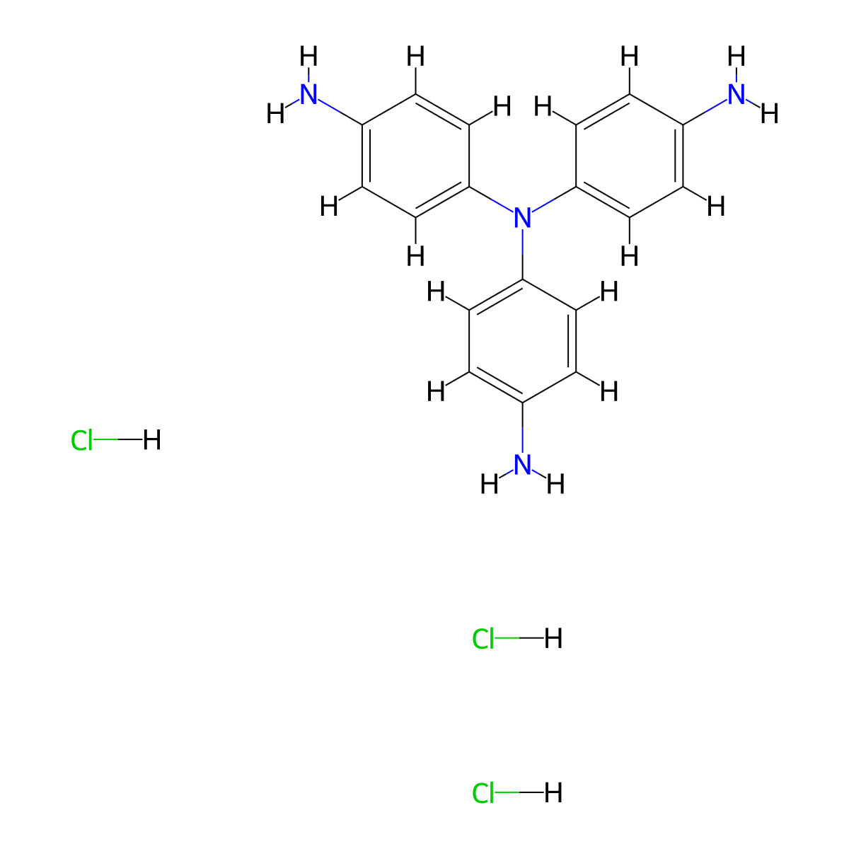 N~1~,N~1~-Bis(4-aminophenyl)benzene-1,4-diamine--hydrogen chloride (1/3) molecular structure, CAS 114254-48-7