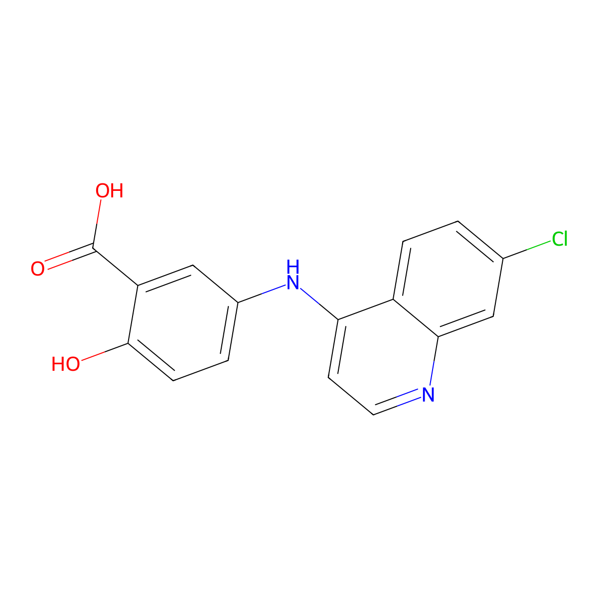 5-[(7-Chloroquinolin-4-yl)amino]-2-hydroxybenzoic acid molecular structure, CAS 114259-73-3
