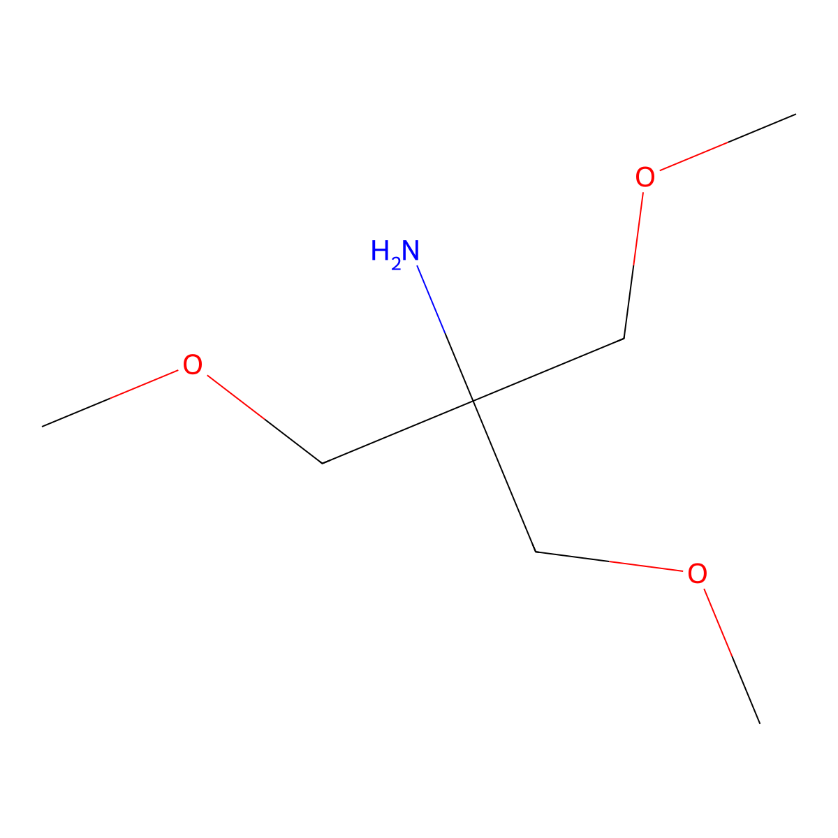 1,3-Dimethoxy-2-(methoxymethyl)propan-2-amine molecular structure, CAS 114261-08-4