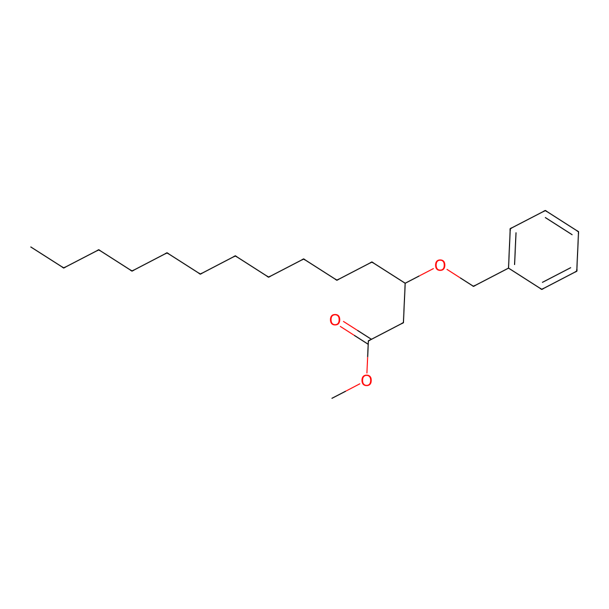 Methyl (3R)-3-(benzyloxy)tetradecanoate molecular structure, CAS 114264-01-6