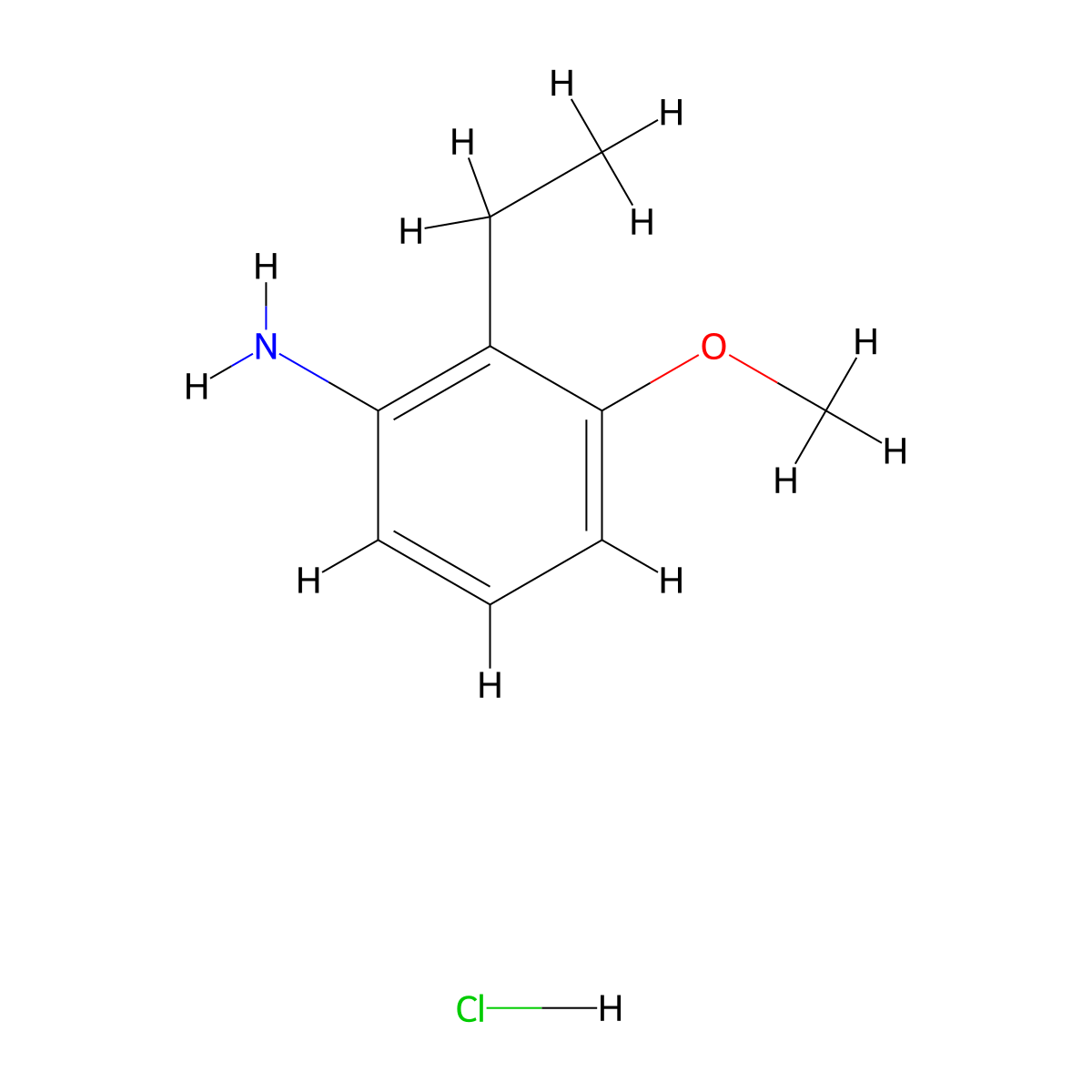 2-Ethyl-3-methoxyaniline;hydrochloride molecular structure, CAS 114274-15-6