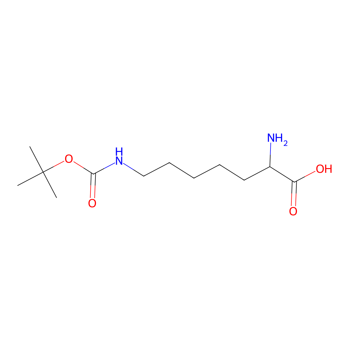 H-HLys(Boc)-OH molecular structure, CAS 1142814-17-2