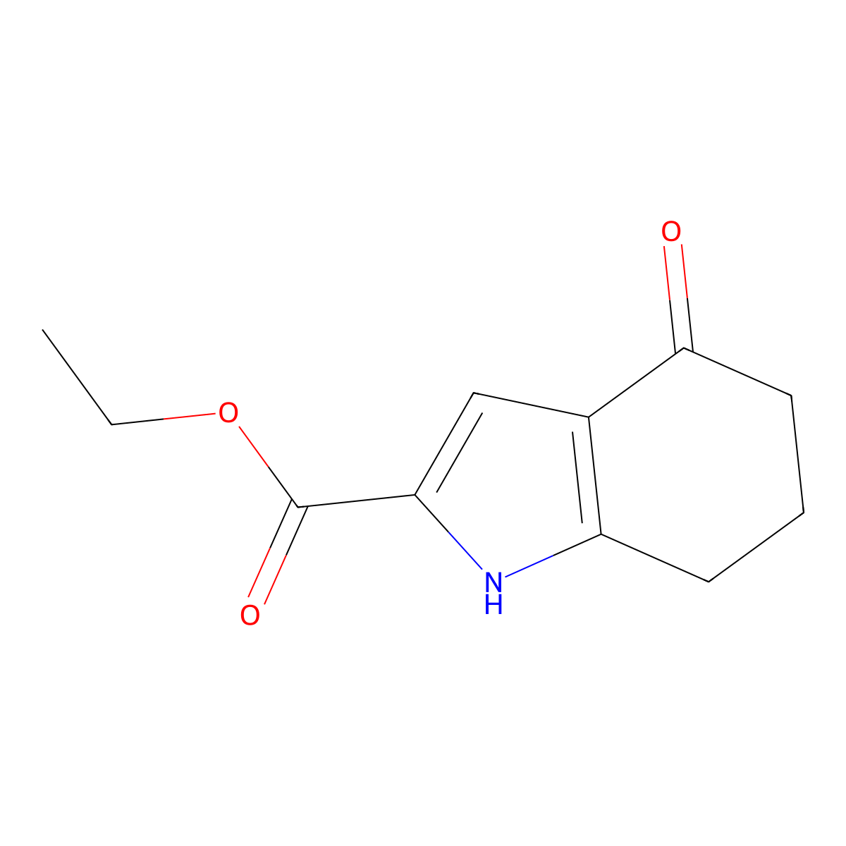 ethyl 4-oxo-4,5,6,7-tetrahydro-1H-indole-2-carboxylate molecular structure, CAS 1142816-66-7