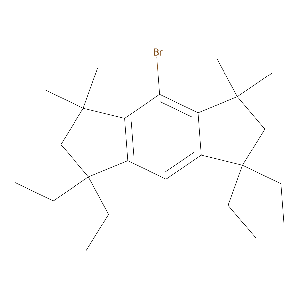 4-Bromo-1,1,7,7-tetraethyl-1,2,3,5,6,7-hexahydro-3,3,5,5-tetramethyl-s-indacene molecular structure, CAS 1142818-90-3