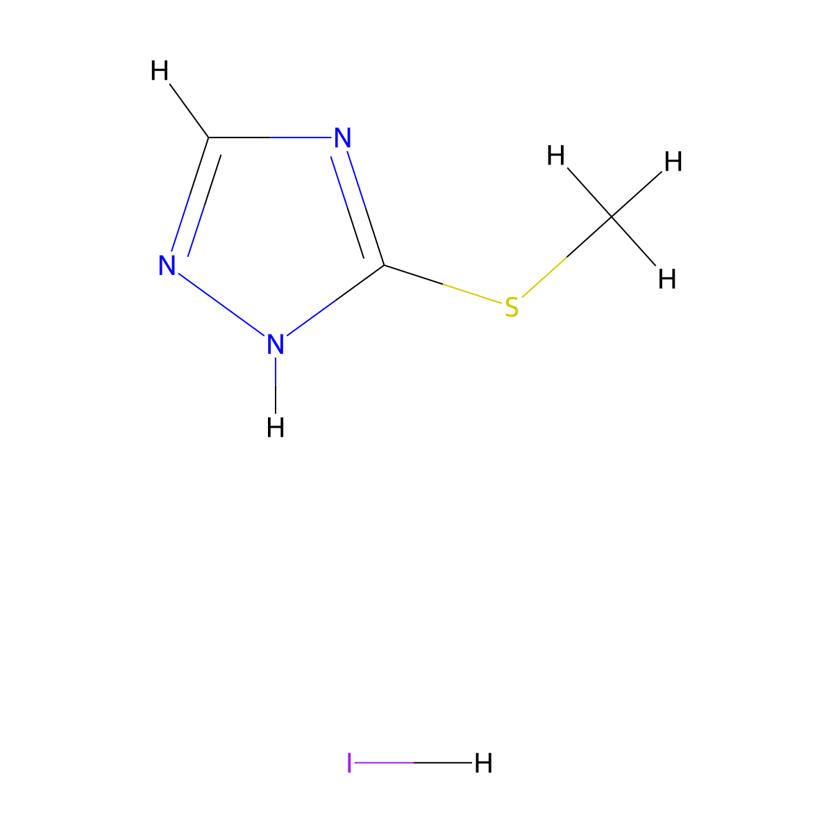 3-(methylsulfanyl)-4H-1,2,4-triazolehydroiodide molecular structure, CAS 114282-18-7