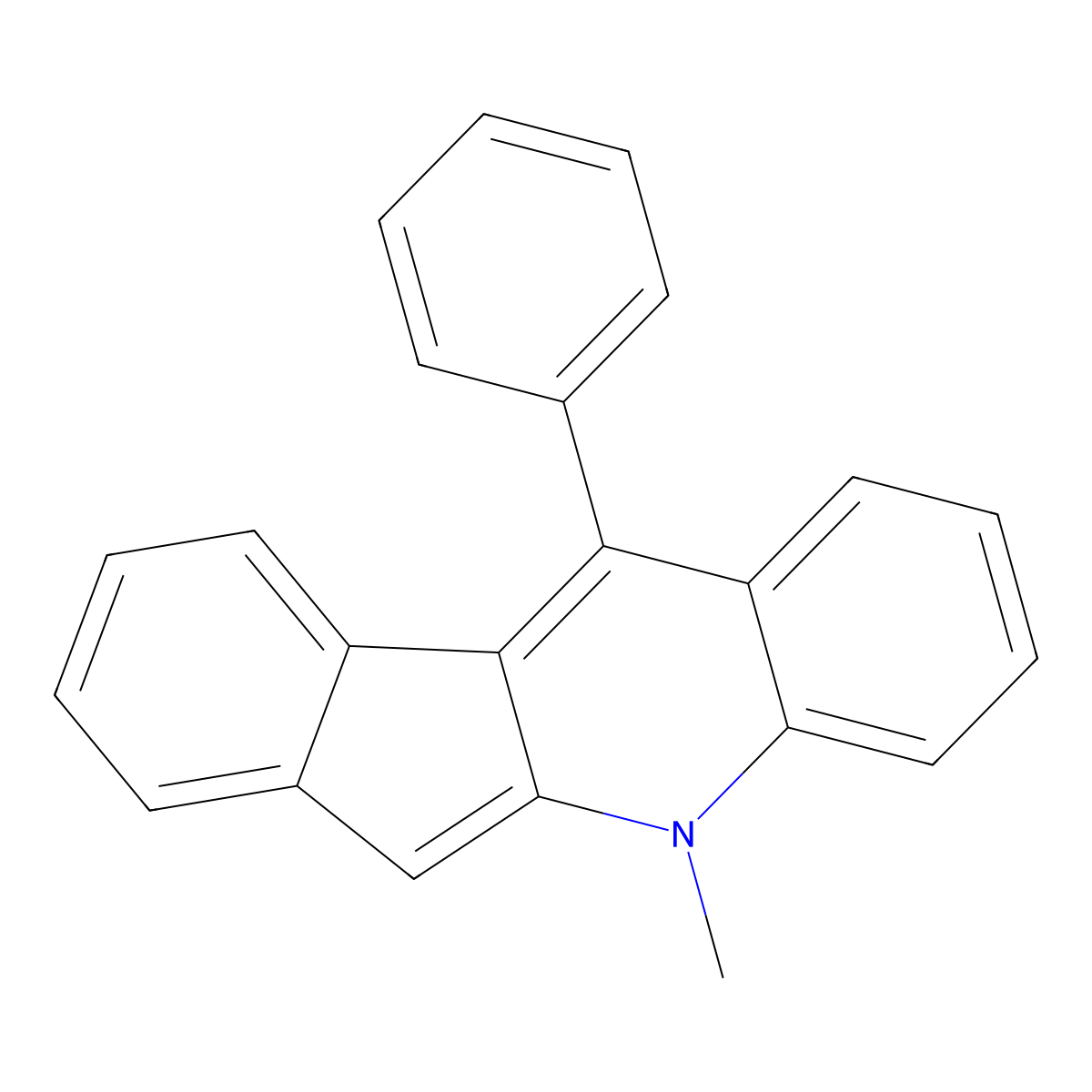 5H-Indeno[2,1-b]quinoline, 5-methyl-11-phenyl- molecular structure, CAS 114282-64-3