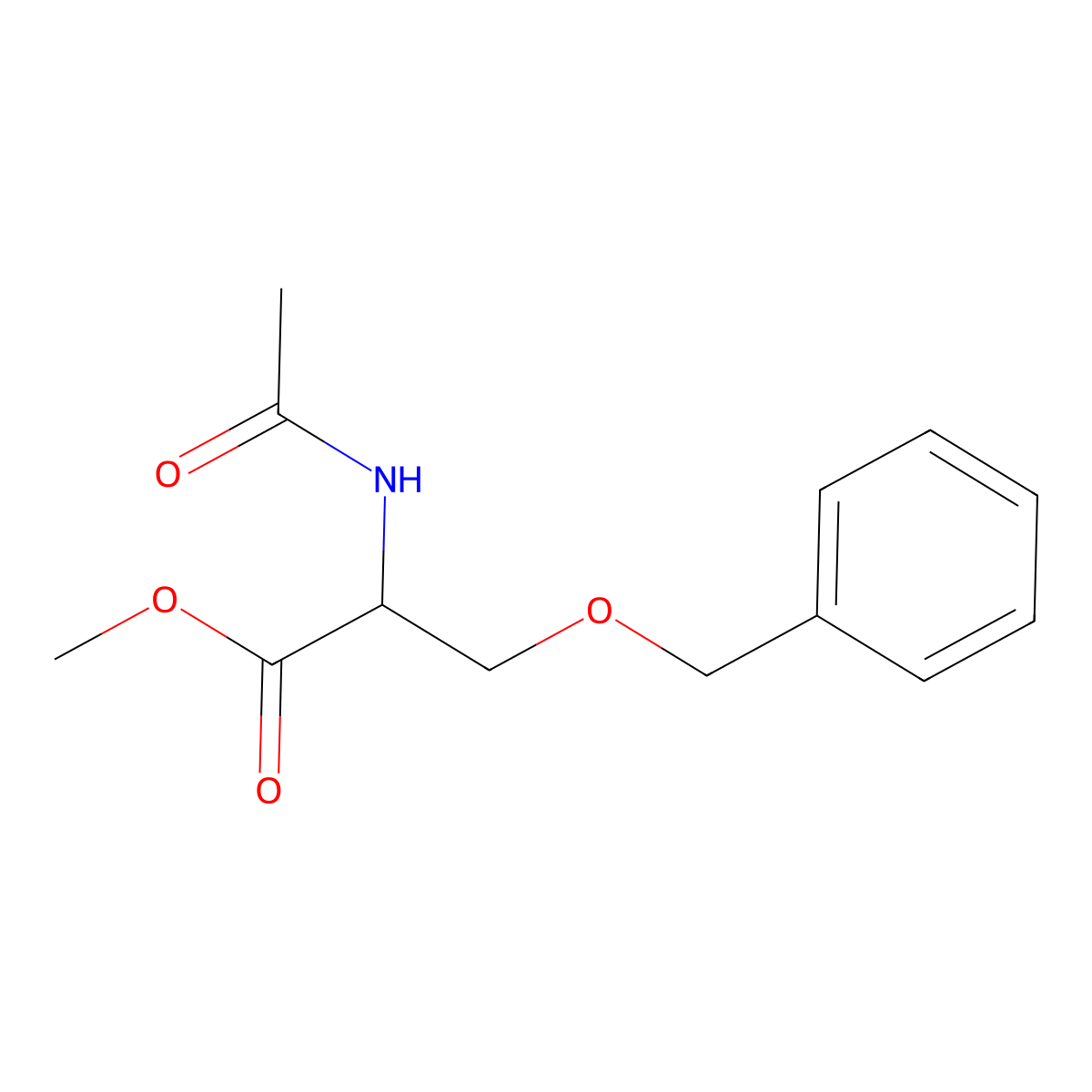 Methyl (2S)-3-(benzyloxy)-2-acetamidopropanoate molecular structure, CAS 114285-16-4
