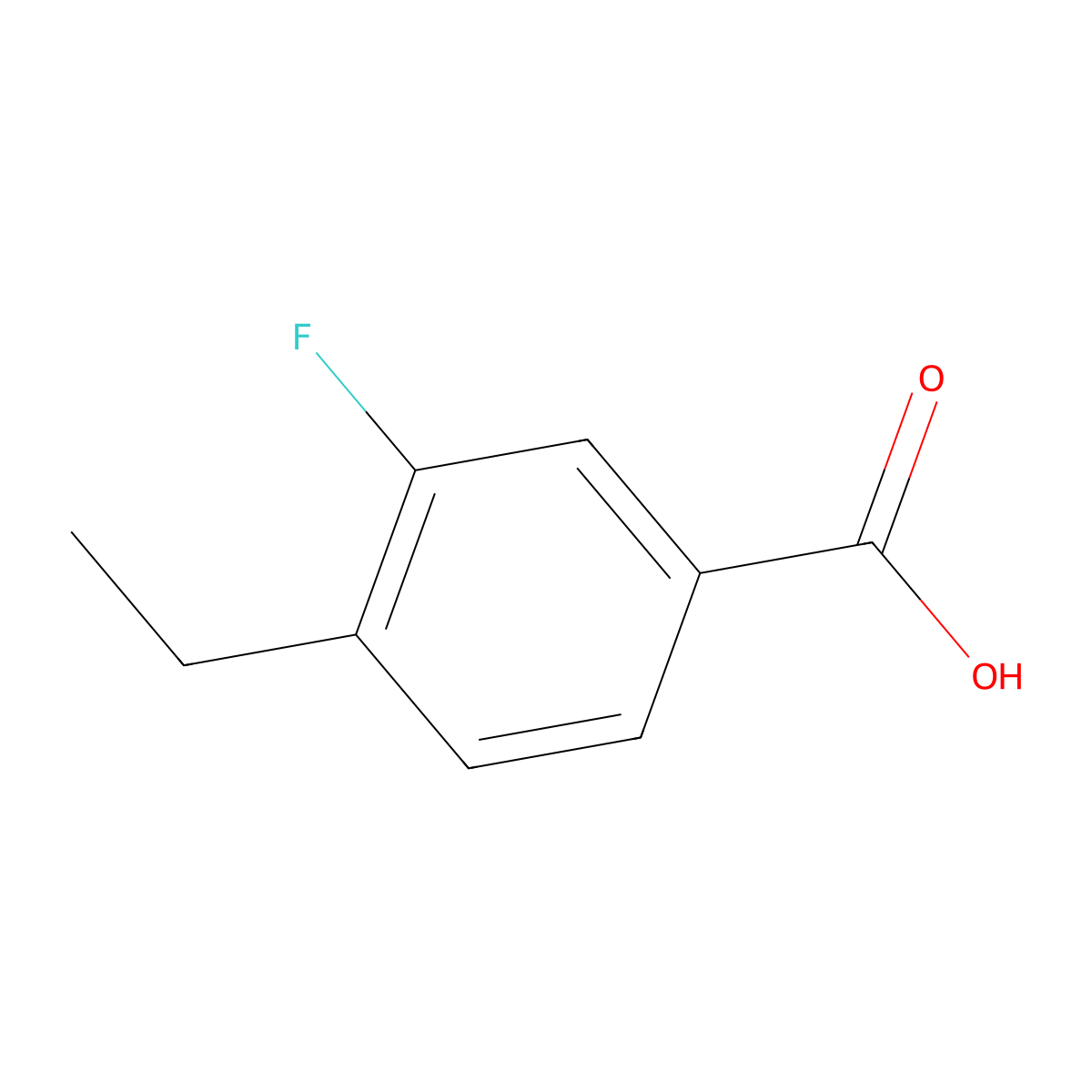 4-Ethyl-3-fluorobenzoic acid molecular structure, CAS 1142924-72-8