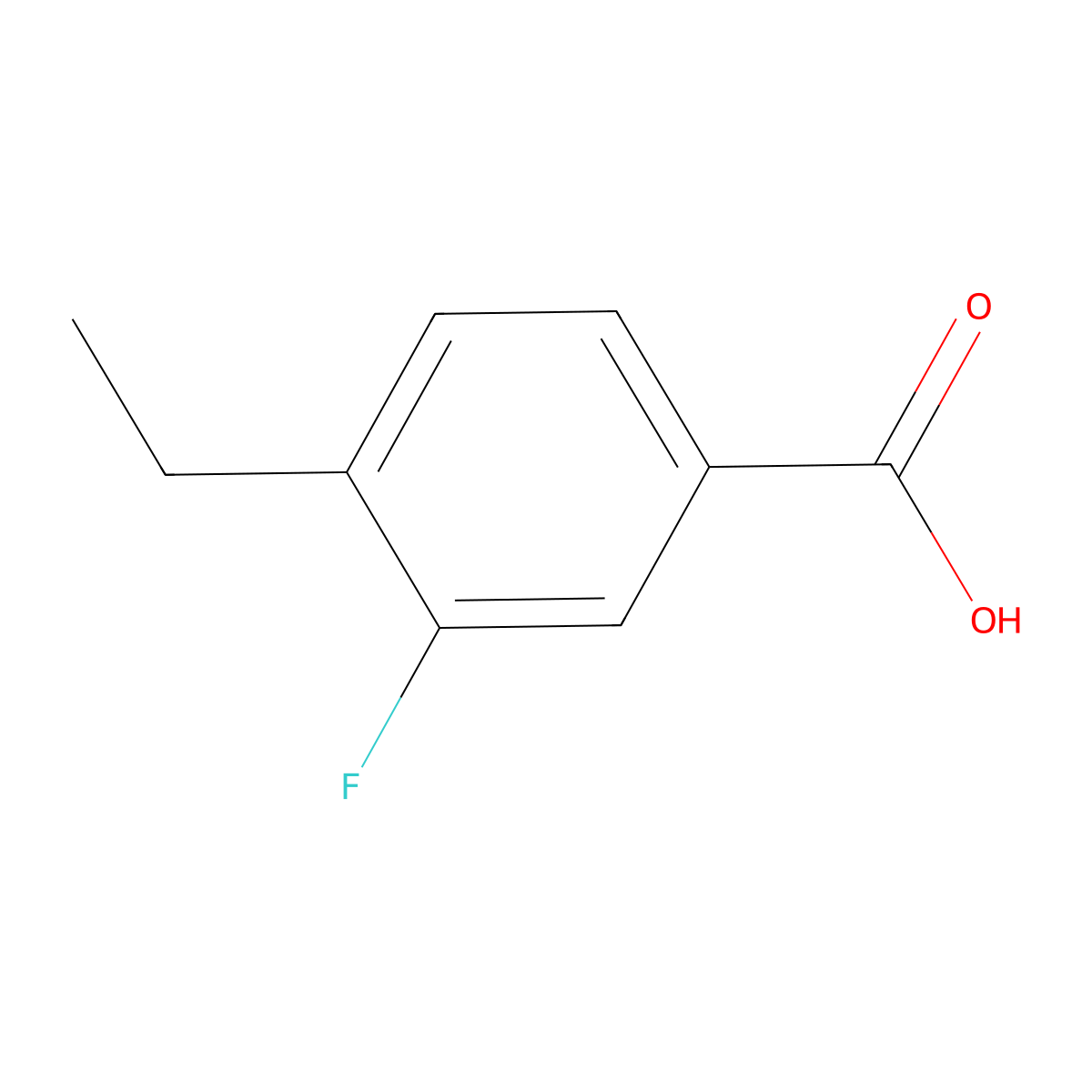 4-Ethyl-3-fluorobenzoic acid molecular structure, CAS 1142924-72-8