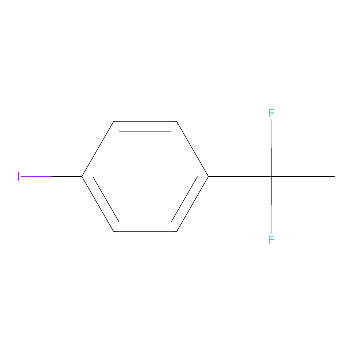 1-(1,1-Difluoroethyl)-4-iodobenzene molecular structure, CAS 1142924-89-7