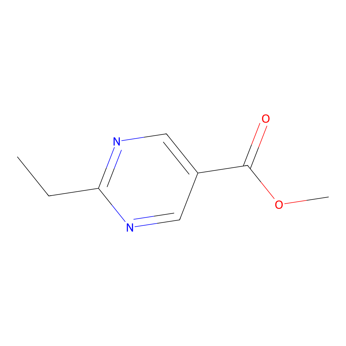Methyl 2-ethylpyrimidine-5-carboxylate molecular structure, CAS 1142924-93-3