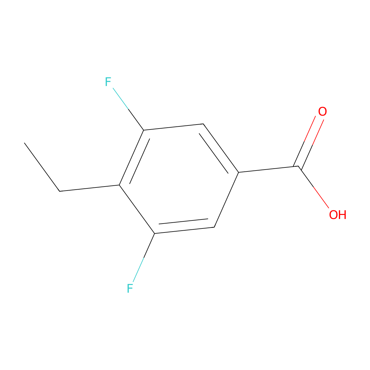 4-Ethyl-3,5-difluorobenzoic acid molecular structure, CAS 1142925-04-9