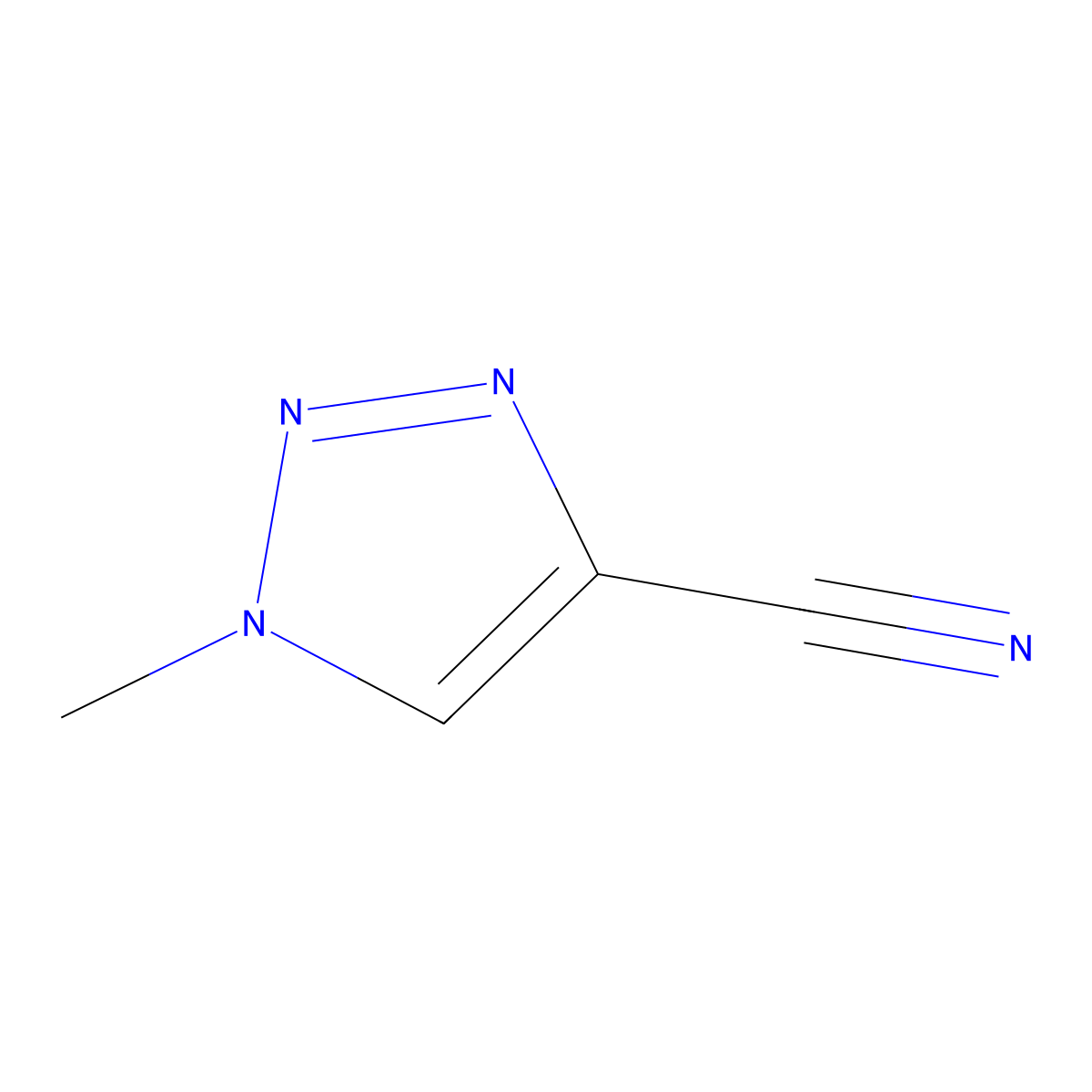 1-Methyl-1H-1,2,3-triazole-4-carbonitrile molecular structure, CAS 1142927-01-2