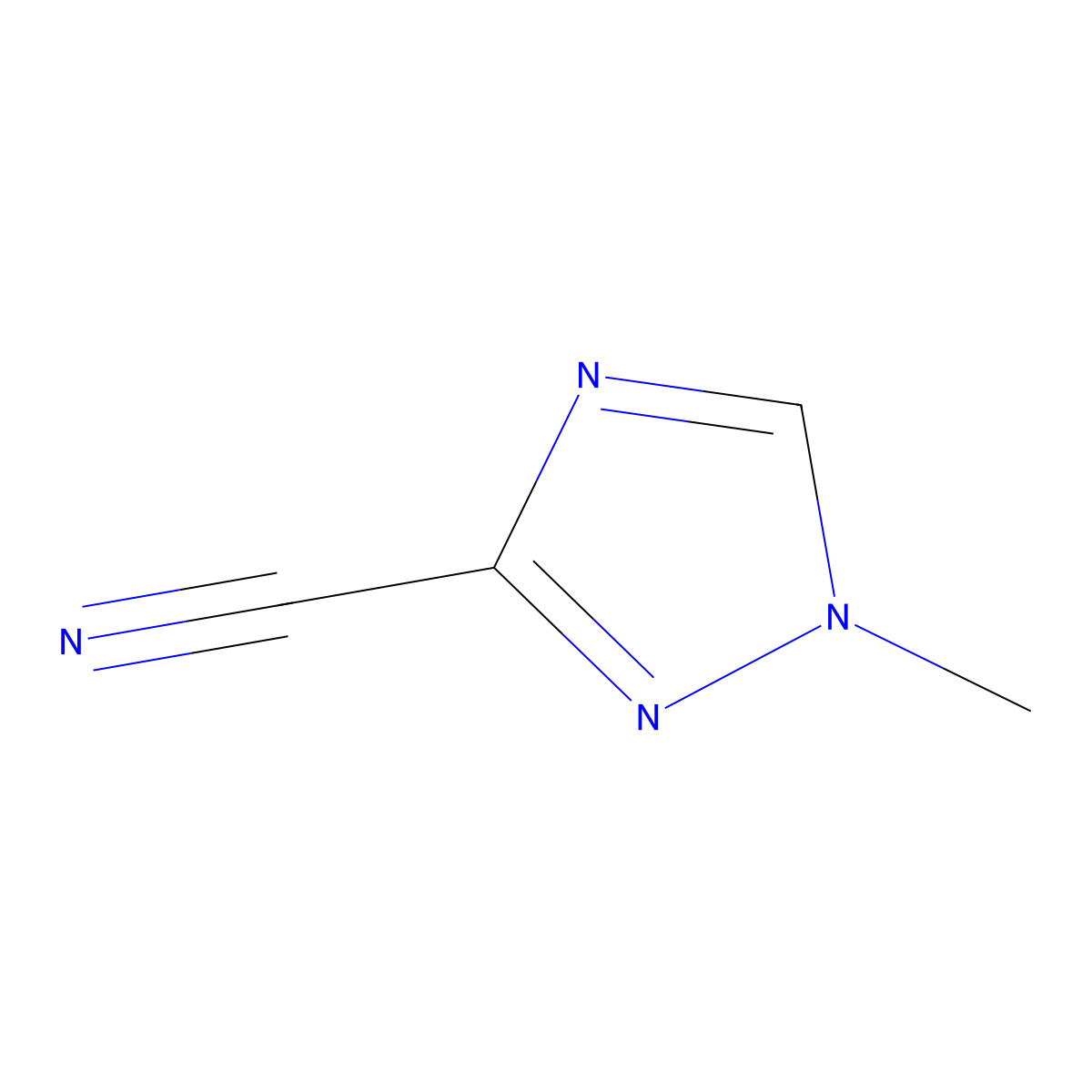 1-methyl-1H-1,2,4-triazole-3-carbonitrile molecular structure, CAS 1142927-05-6