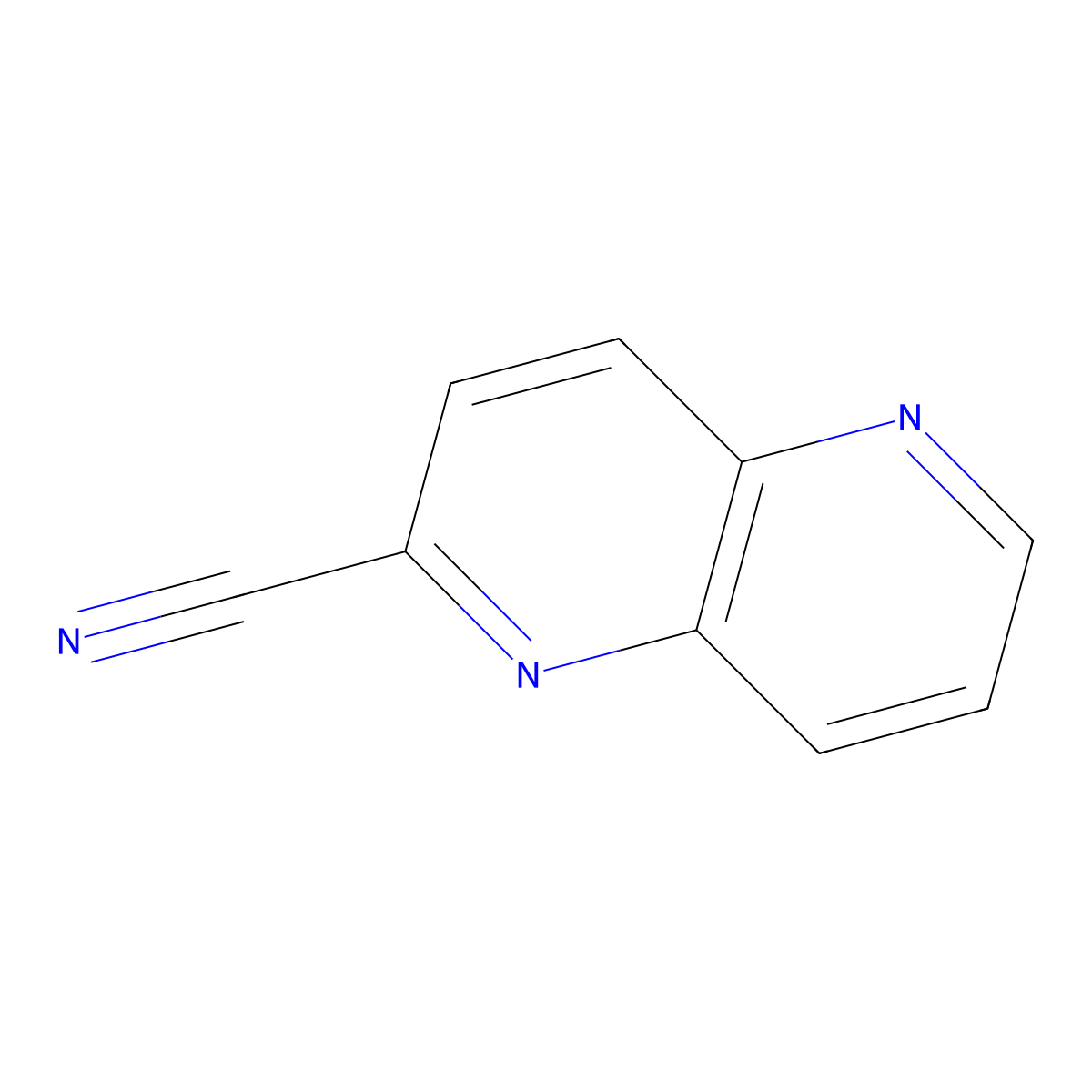 1,5-Naphthyridine-2-carbonitrile molecular structure, CAS 1142927-36-3