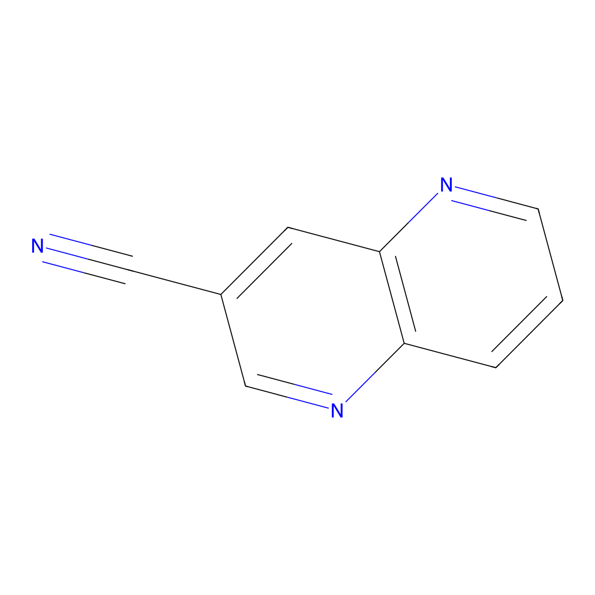 1,5-Naphthyridine-3-carbonitrile molecular structure, CAS 1142927-37-4