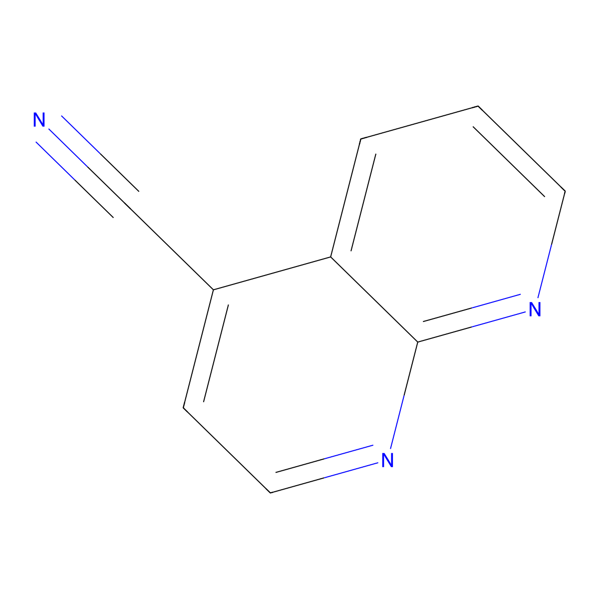 1,8-Naphthyridine-4-carbonitrile molecular structure, CAS 1142927-41-0