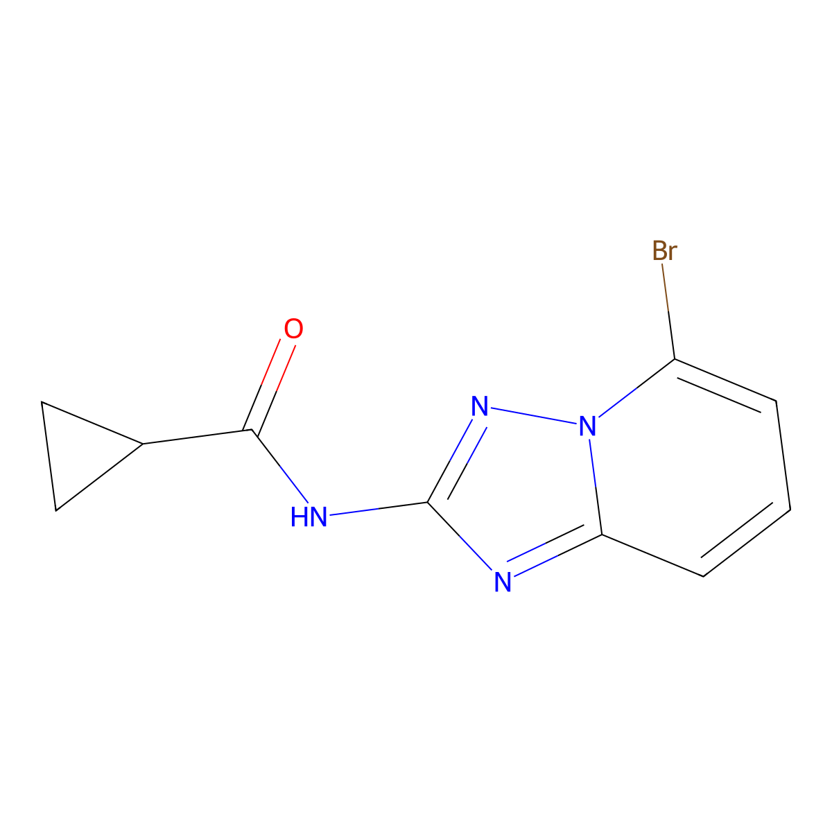 N-(5-bromo-[1,2,4]triazolo[1,5-a]pyridin-2-yl)cyclopropanecarboxamide molecular structure, CAS 1142943-96-1