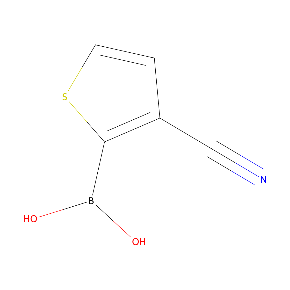 (3-Cyanothiophen-2-yl)boronic acid molecular structure, CAS 1142946-53-9