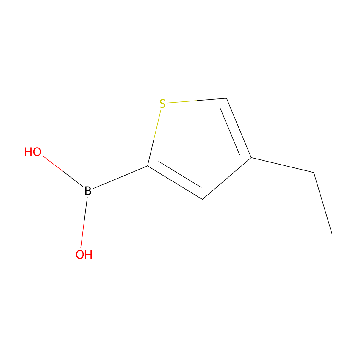 (4-Ethylthiophen-2-yl)boronic acid molecular structure, CAS 1142946-75-5