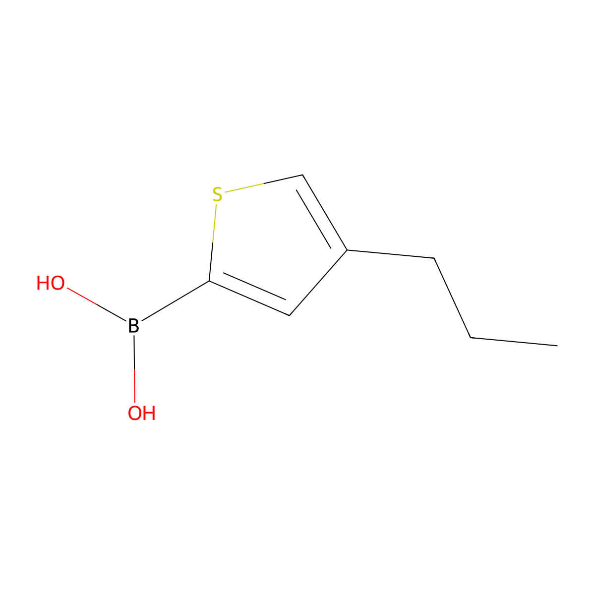 B-(4-Propyl-2-thienyl)boronic acid molecular structure, CAS 1142947-89-4
