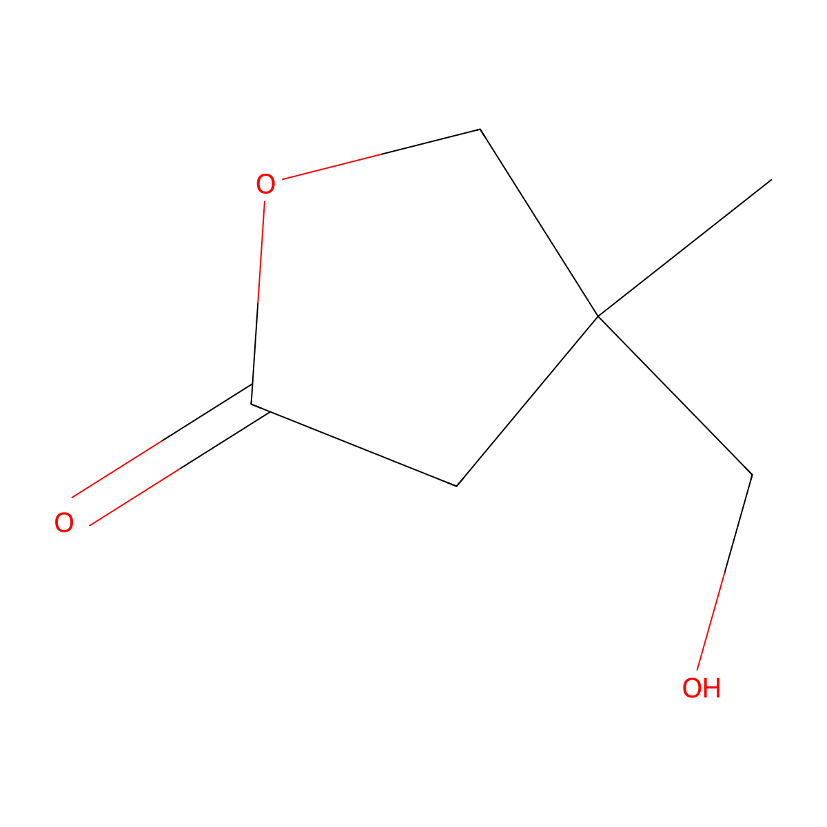 4-(Hydroxymethyl)-4-methyloxolan-2-one molecular structure, CAS 1142950-59-1