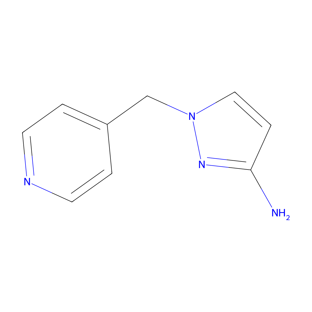 1-(4-Pyridinylmethyl)-1H-pyrazol-3-amine molecular structure, CAS 1142952-13-3