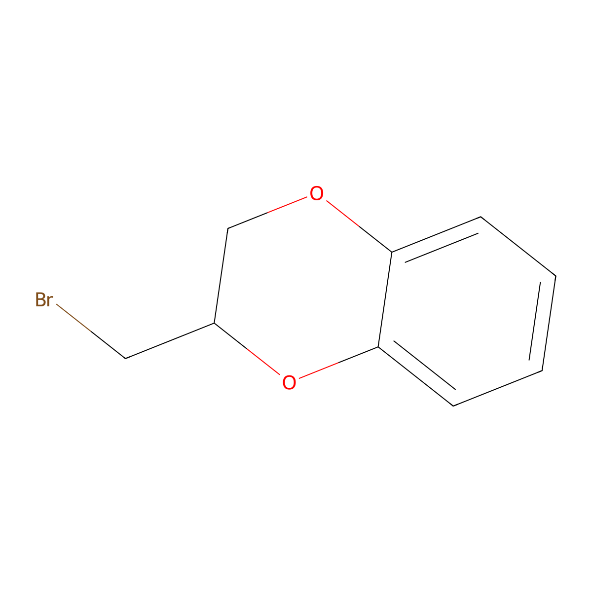 2-Bromomethyl-1,4-benzodioxane, (R)- molecular structure, CAS 1142953-55-6