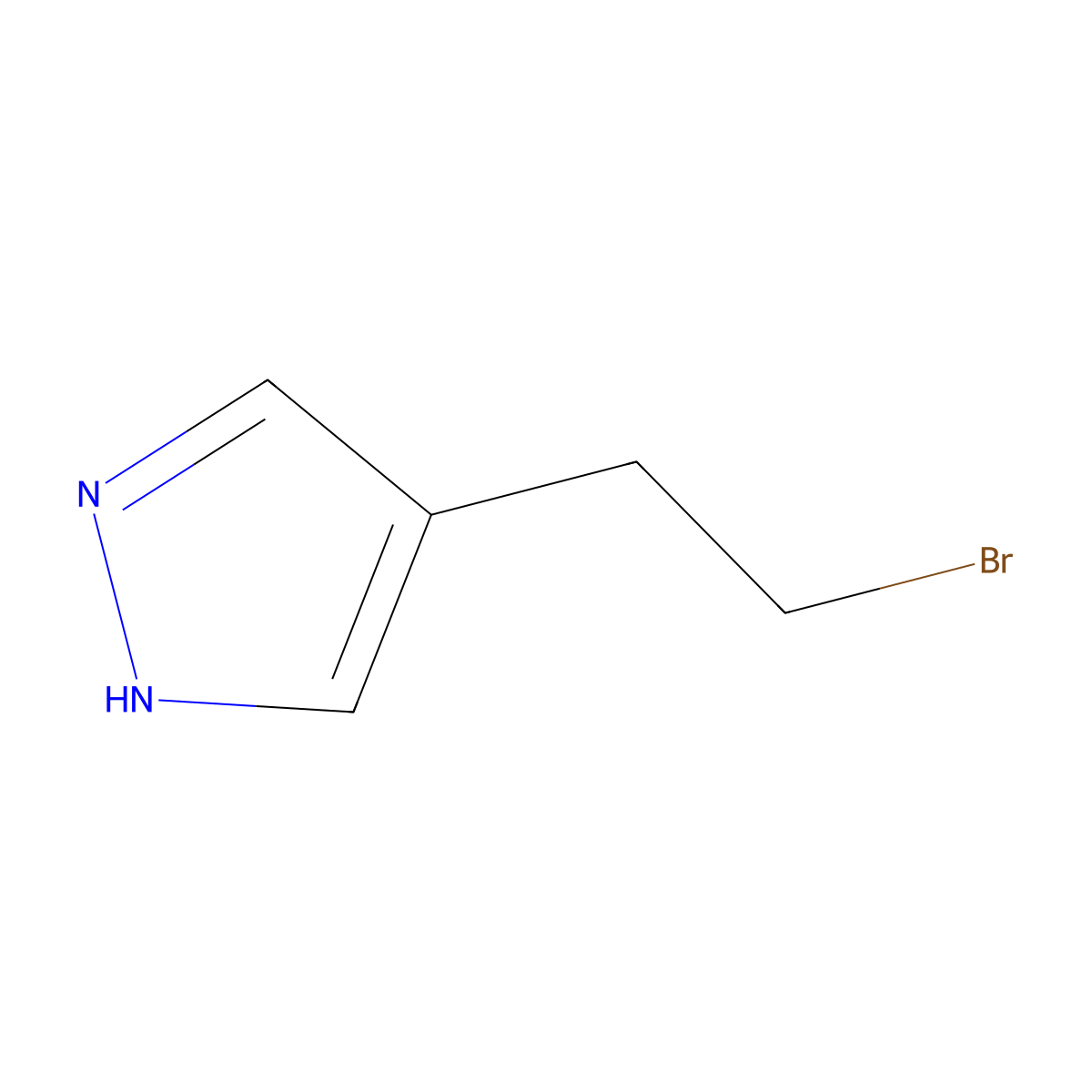 4-(2-bromoethyl)-1H-Pyrazole molecular structure, CAS 1142953-56-7