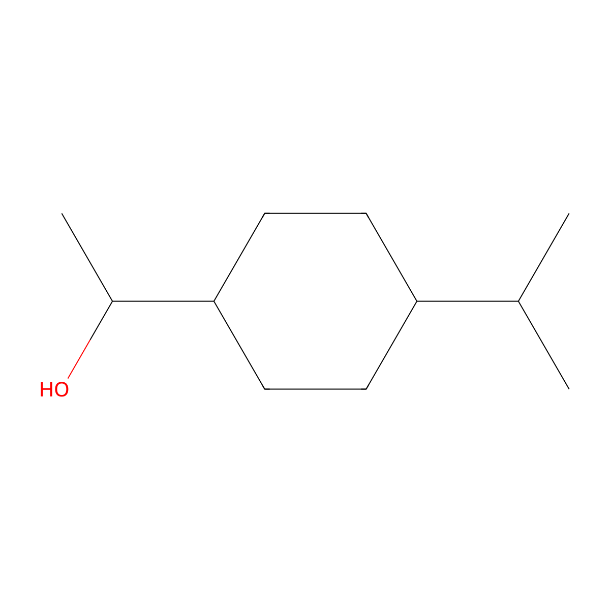 (1S)-1-[4-(propan-2-yl)cyclohexyl]ethan-1-ol molecular structure, CAS 1142954-63-9