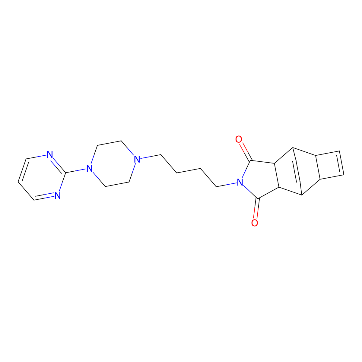 Zalospirone molecular structure, CAS 114298-18-9