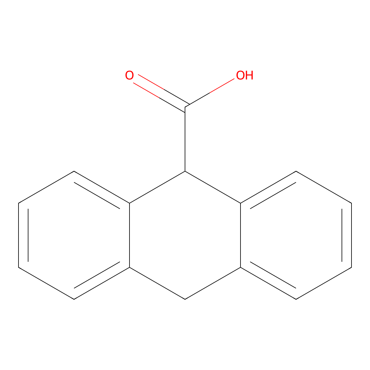 9,10-Dihydroanthracene-9-carboxylic acid molecular structure, CAS 1143-20-0