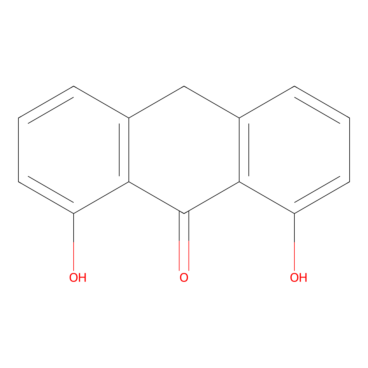 Anthralin molecular structure, CAS 1143-38-0