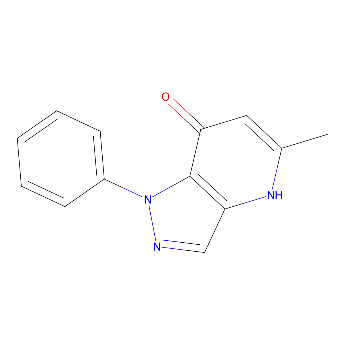 5-Methyl-1-phenyl-1H-pyrazolo[4,3-b]pyridin-7-ol molecular structure, CAS 1143-81-3