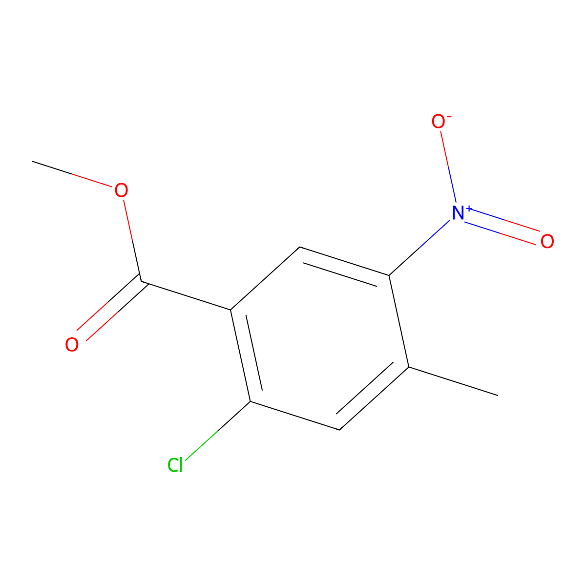 Methyl 2-chloro-4-methyl-5-nitrobenzoate molecular structure, CAS 1143026-45-2