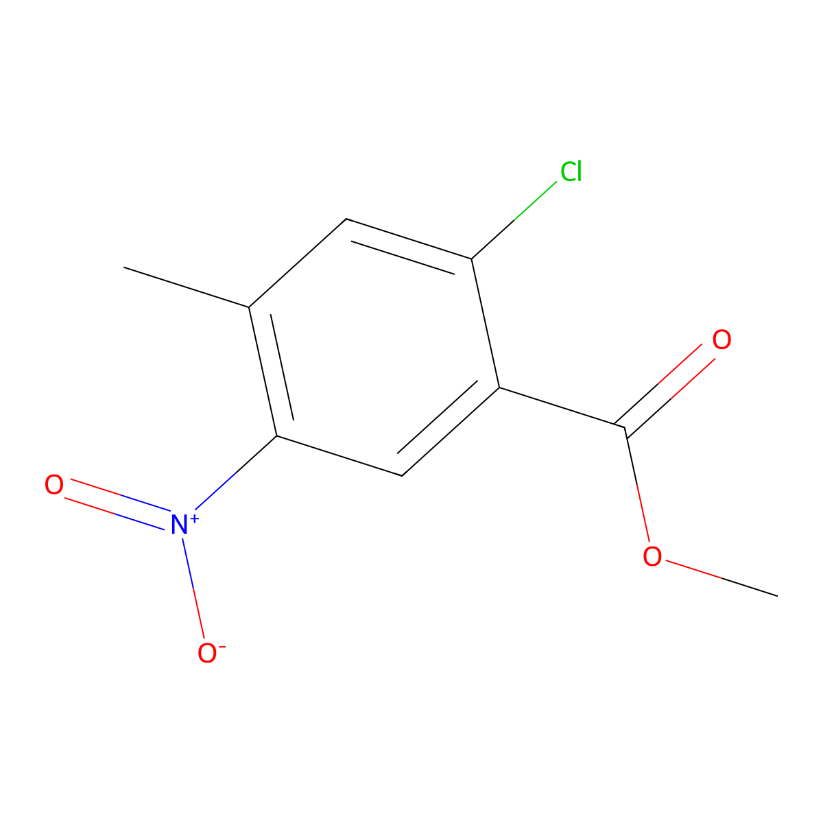 Methyl 2-chloro-4-methyl-5-nitrobenzoate molecular structure, CAS 1143026-45-2