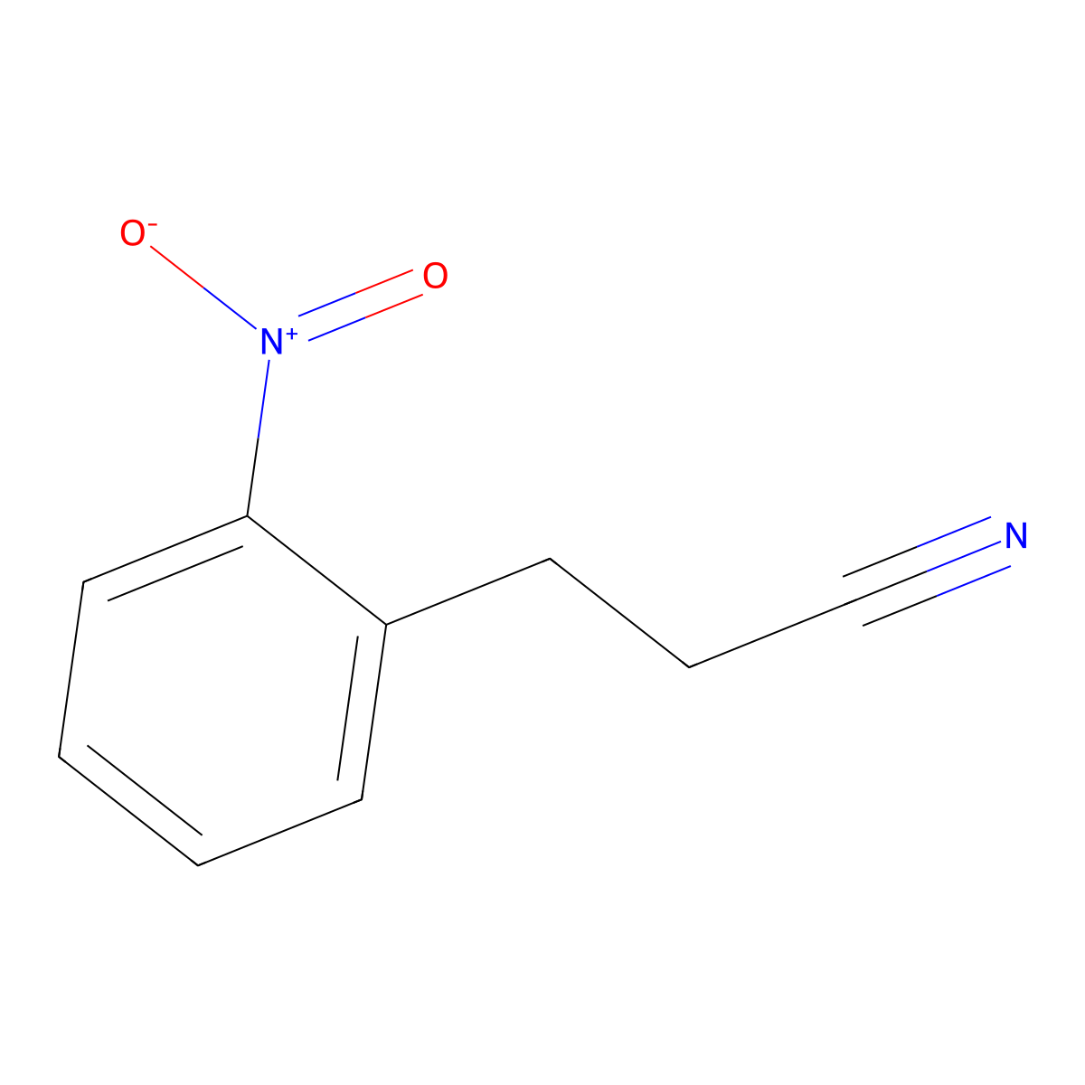 3-(2-Nitrophenyl)propanenitrile molecular structure, CAS 114304-24-4