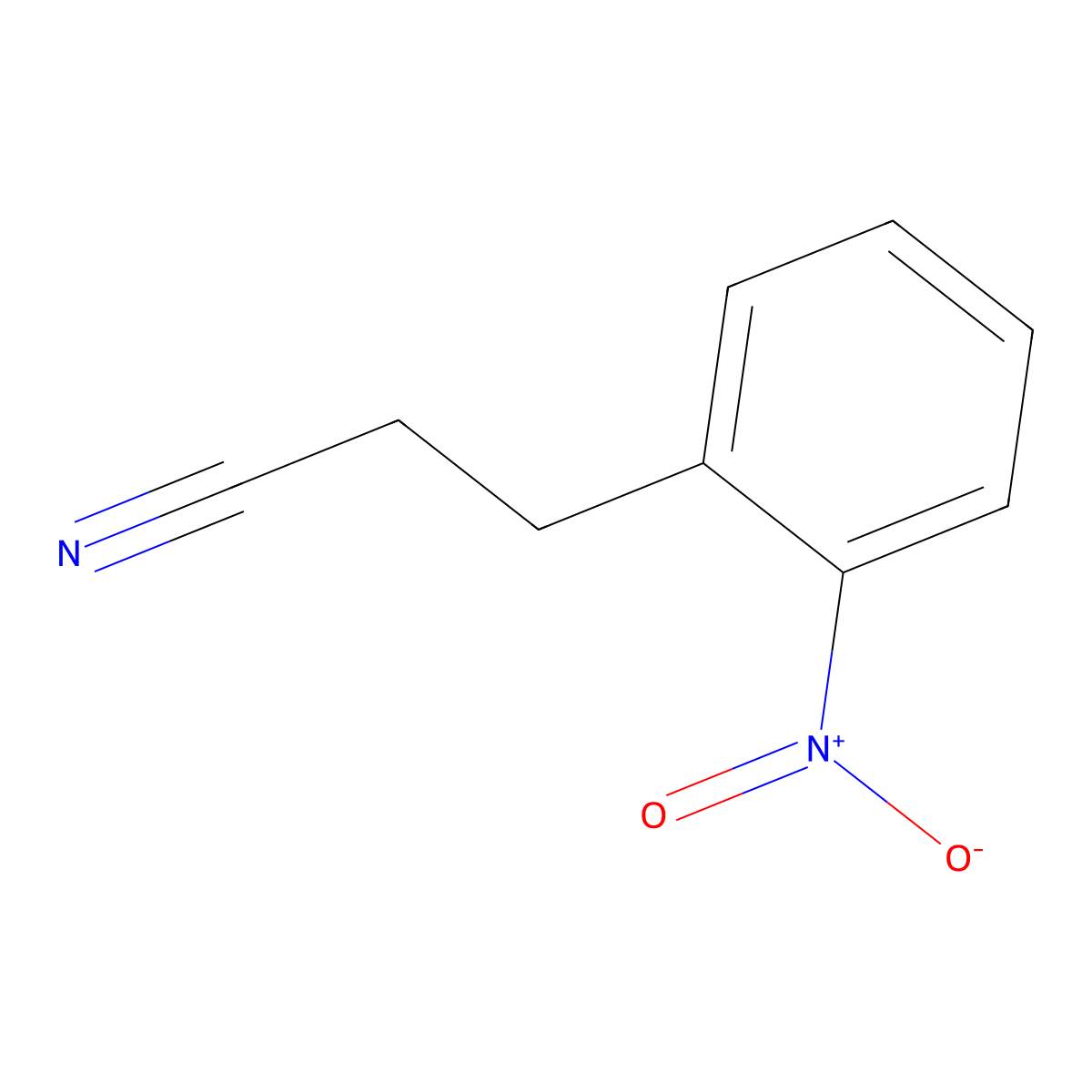 3-(2-Nitrophenyl)propanenitrile molecular structure, CAS 114304-24-4