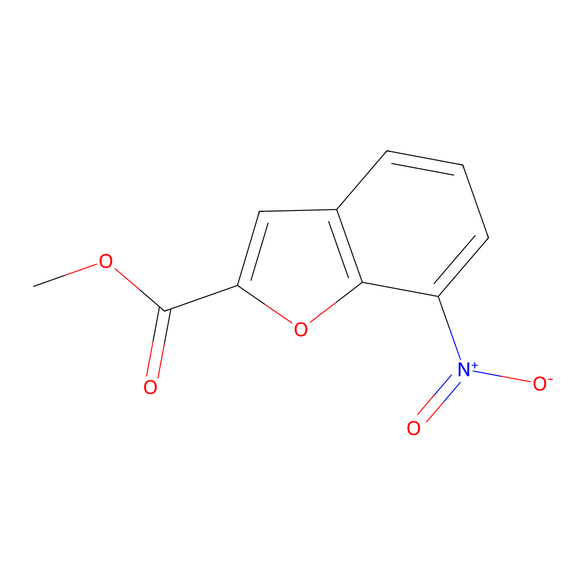 Methyl 7-nitrobenzofuran-2-carboxylate molecular structure, CAS 114305-84-9