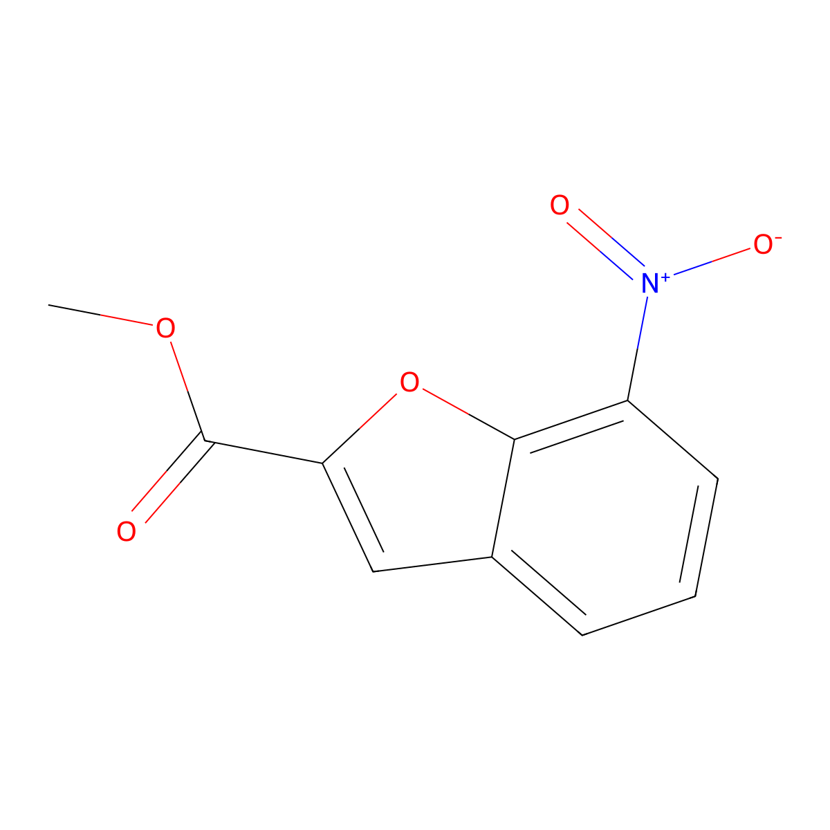 Methyl 7-nitrobenzofuran-2-carboxylate molecular structure, CAS 114305-84-9