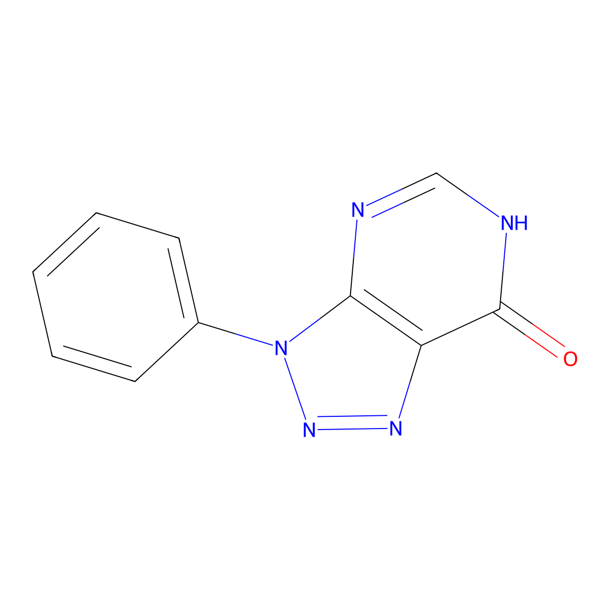 3-phenyl-3H,6H,7H-[1,2,3]triazolo[4,5-d]pyrimidin-7-one molecular structure, CAS 114306-16-0