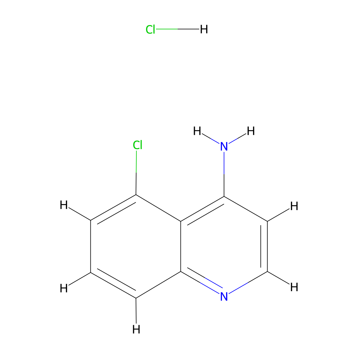 5-Chloro-quinolin-4-ylamine hydrochloride molecular structure, CAS 114306-26-2