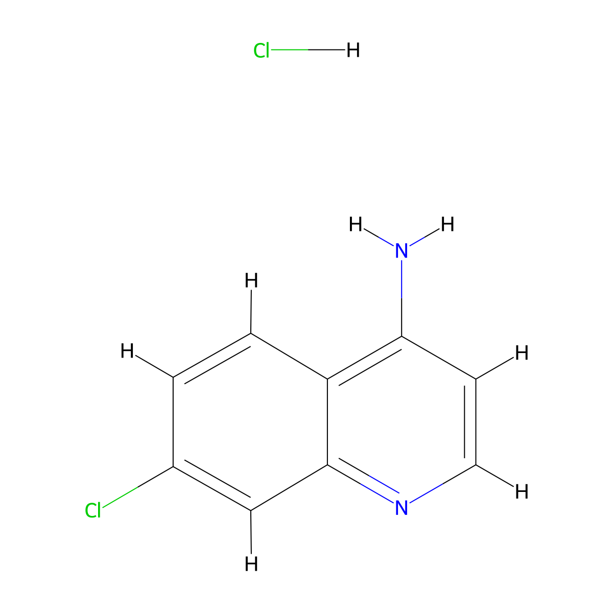 7-Chloroquinolin-4-amine hydrochloride molecular structure, CAS 114306-27-3