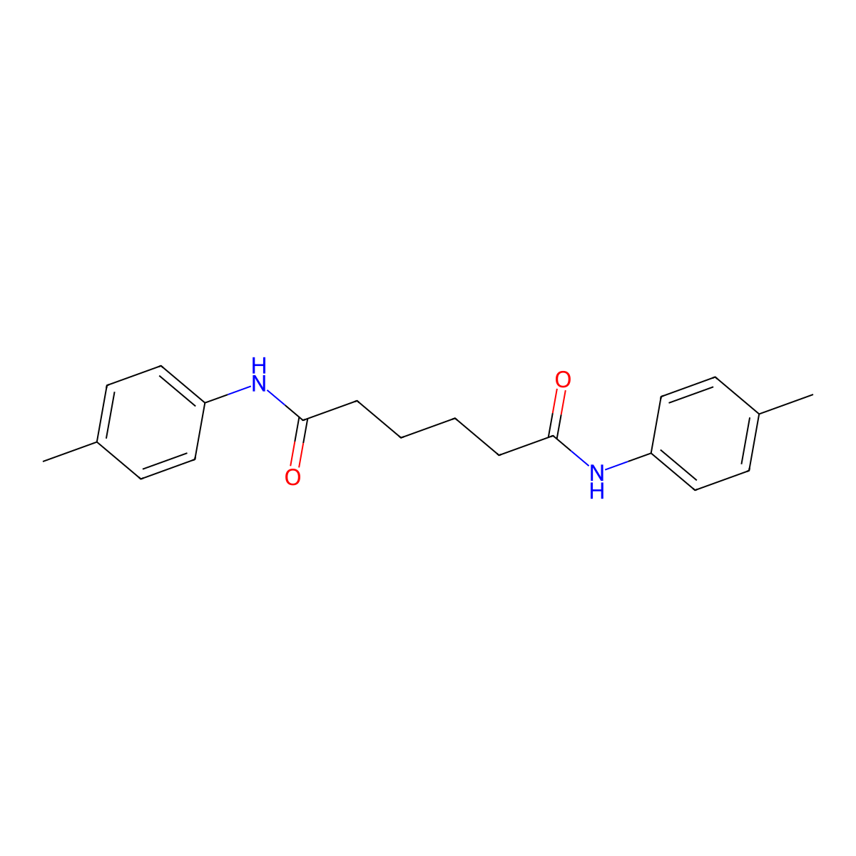 N(1),N(6)-Bis(4-methylphenyl)hexanediamide molecular structure, CAS 114306-55-7