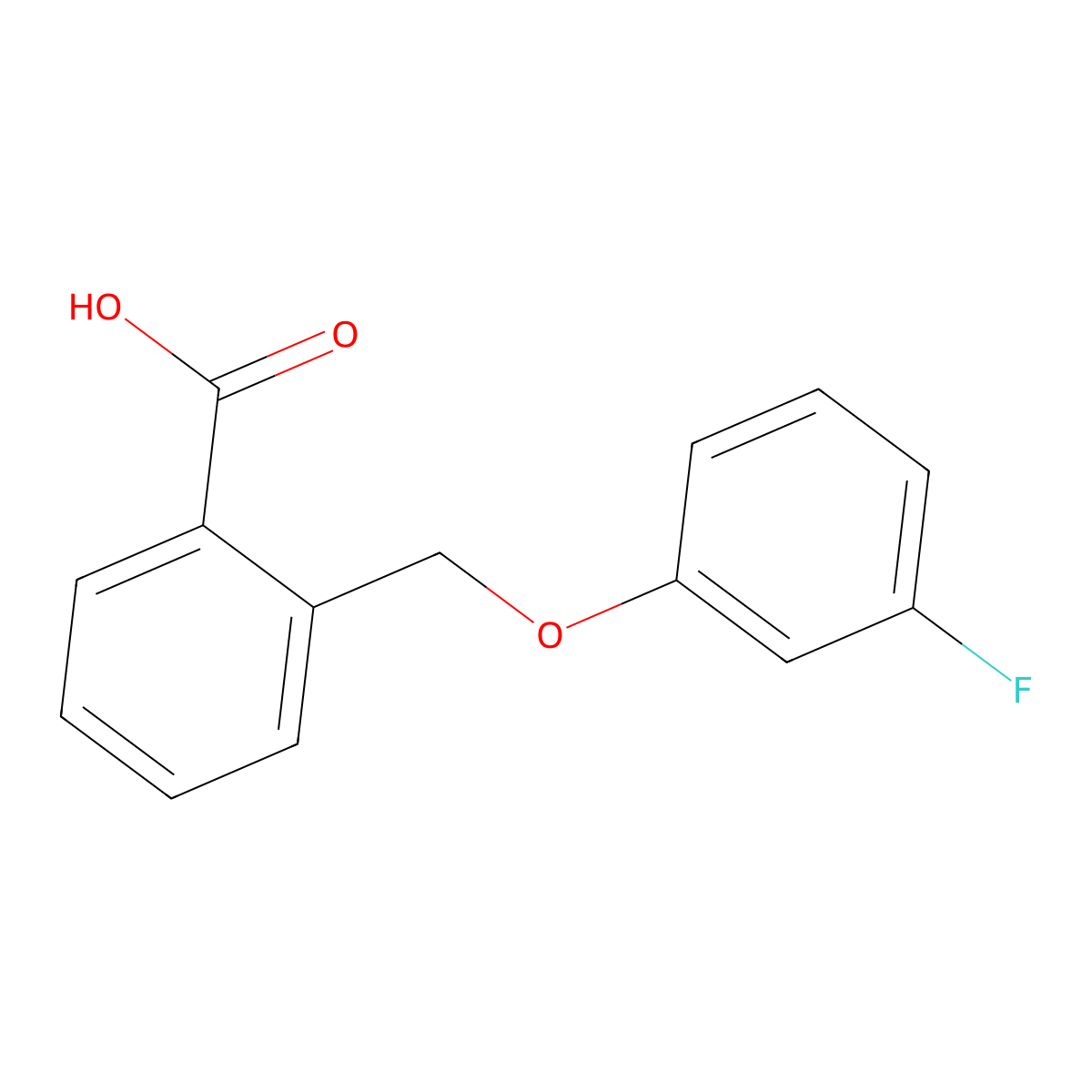 2-[(3-fluorophenoxy)methyl]benzoic Acid molecular structure, CAS 114312-47-9