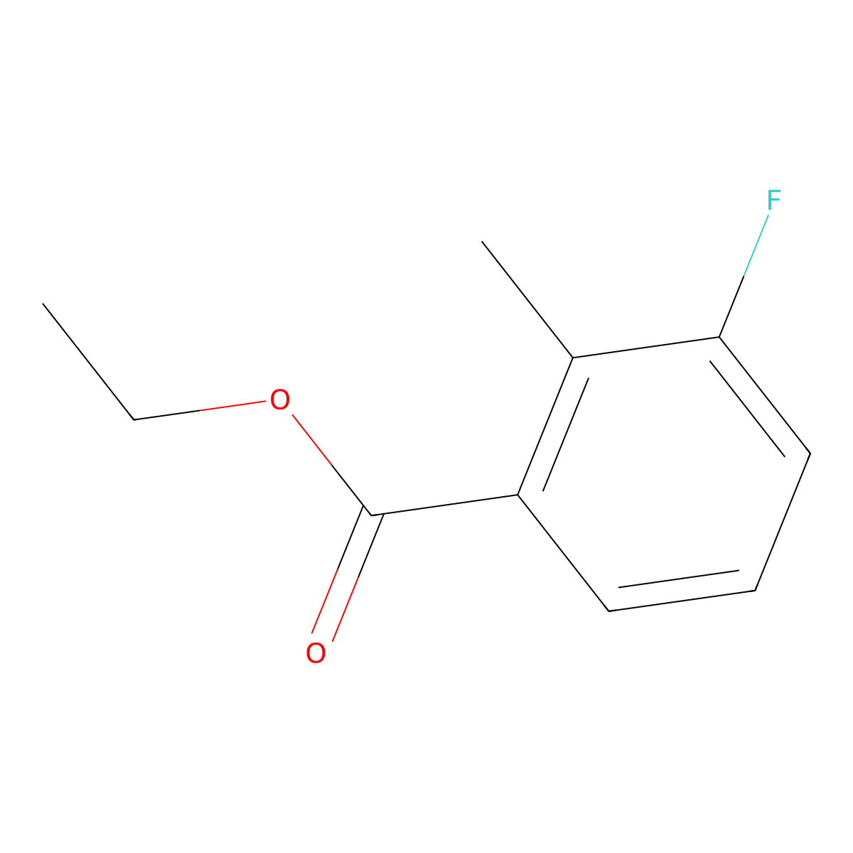 Ethyl 3-fluoro-2-methylbenzoate molecular structure, CAS 114312-57-1