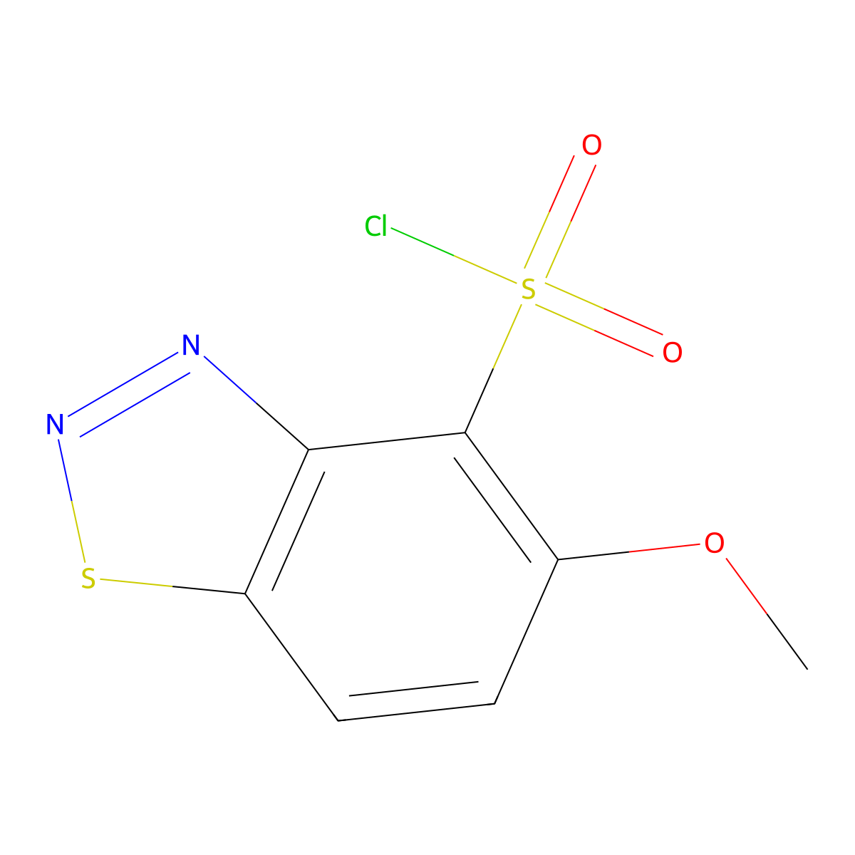 5-Methoxy-1,2,3-benzothiadiazole-4-sulfonyl chloride molecular structure, CAS 114322-12-2