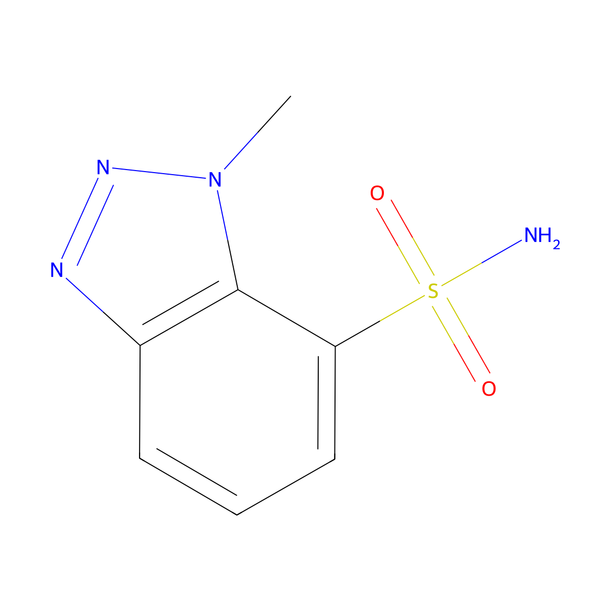 1-methyl-1H-1,2,3-benzotriazole-7-sulfonamide molecular structure, CAS 114322-15-5