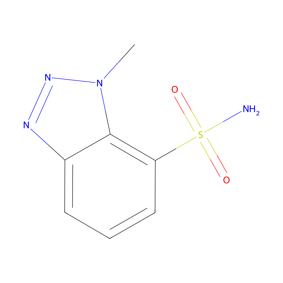 1-methyl-1H-1,2,3-benzotriazole-7-sulfonamide molecular structure, CAS 114322-15-5